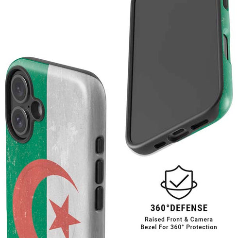 Algeria Flag Distressed iPhone 16 Magsafe Impact Case